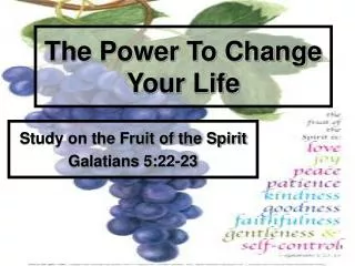 The Power To Change Your Life