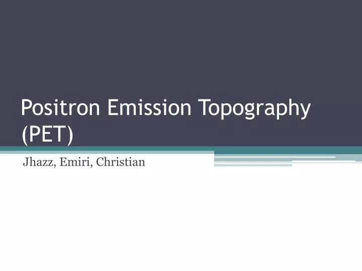 positron emission topography pet