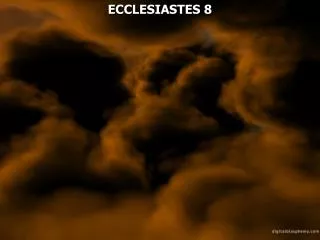 ECCLESIASTES 8