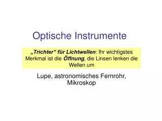 Optische Instrumente