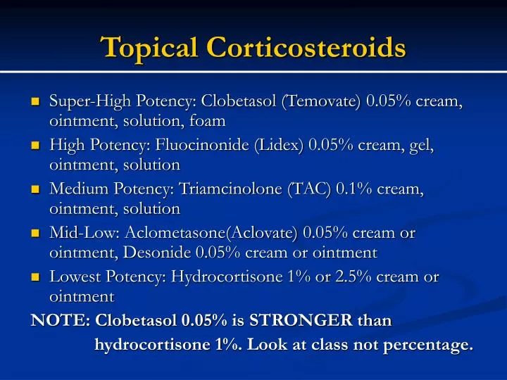 topical corticosteroids