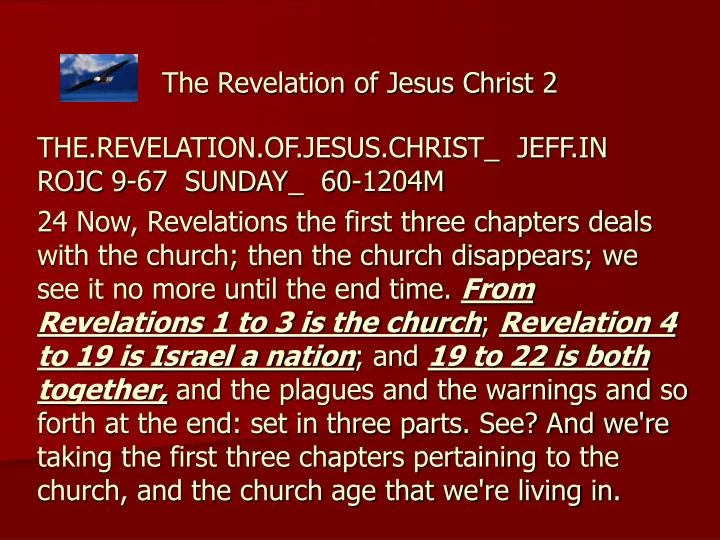 the revelation of jesus christ 2