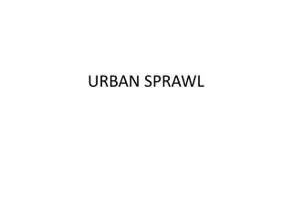 urban sprawl