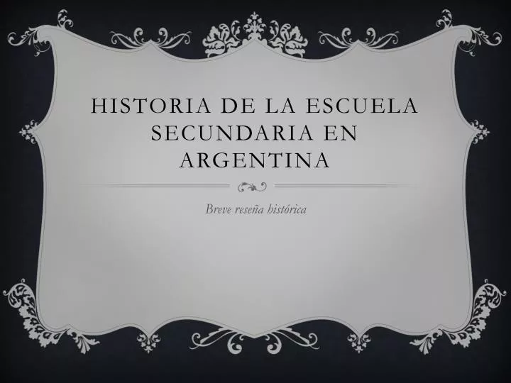 historia de la escuela secundaria en argentina