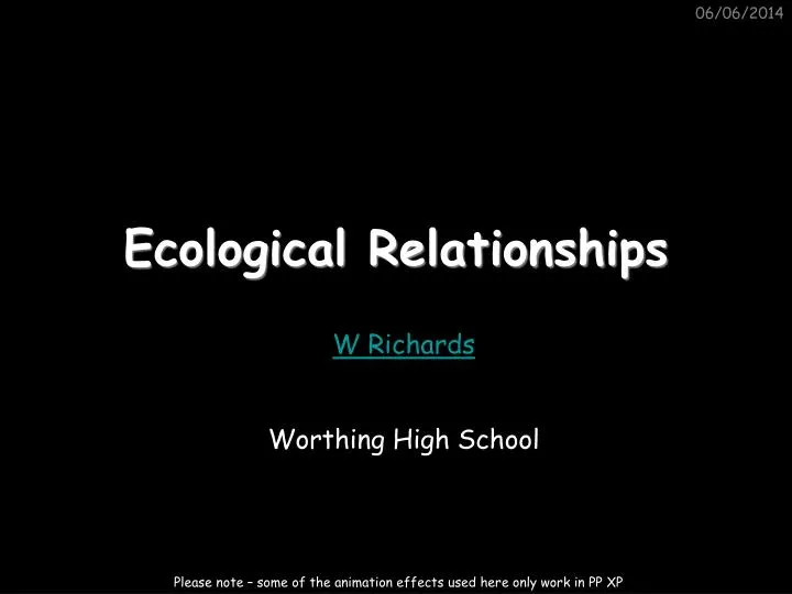 ecological relationships