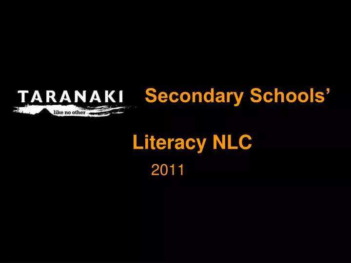 taranaki secondary schools literacy nlc