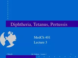Diphtheria, Tetanus, Pertussis