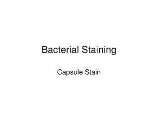 Bacterial Staining