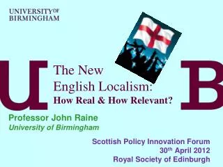 The New English Localism: How Real &amp; How Relevant?