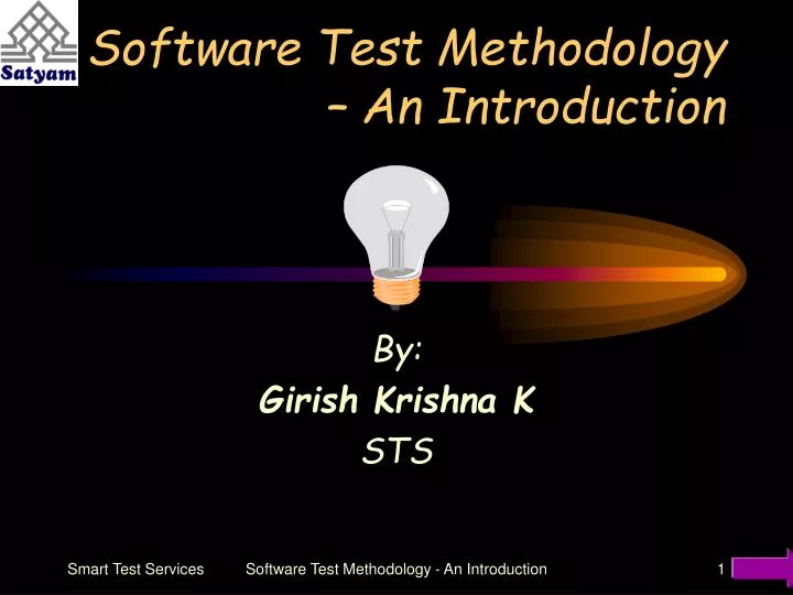 software test methodology an introduction
