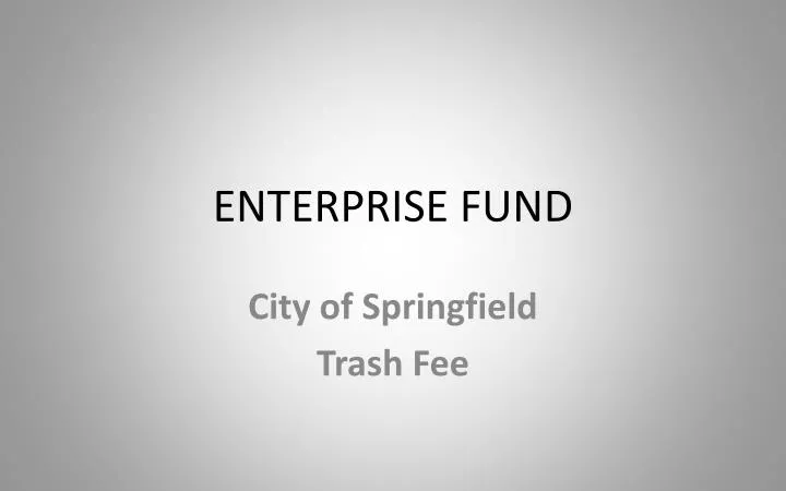 enterprise fund