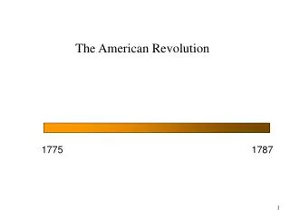 The American Revolution