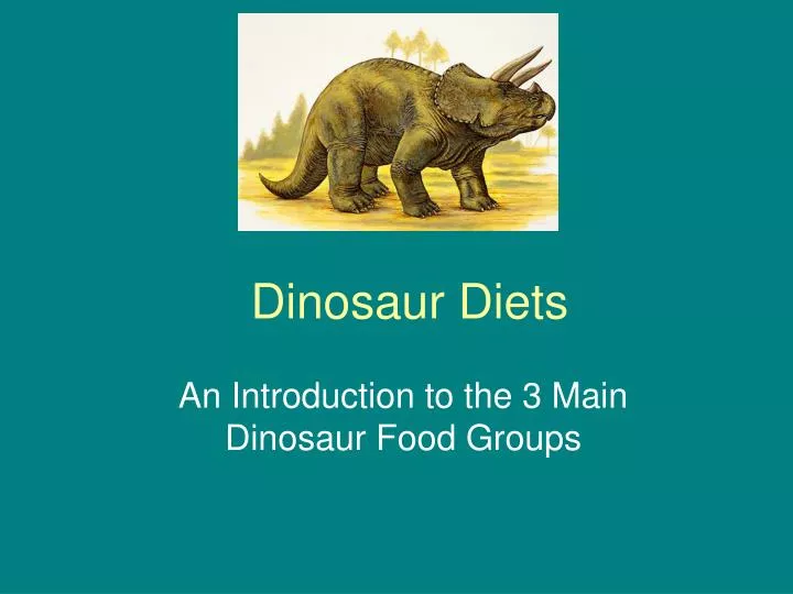 dinosaur diets