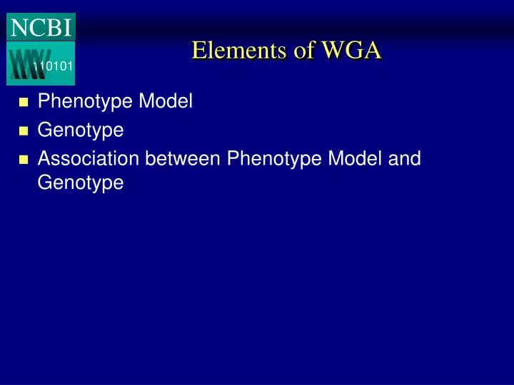 elements of wga