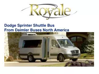 Dodge Sprinter Shuttle Bus From Daimler Buses North America