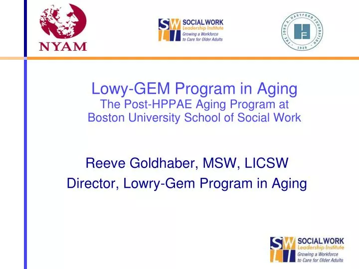 reeve goldhaber msw licsw director lowry gem program in aging