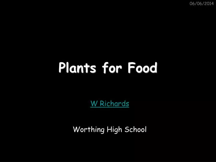 plants for food