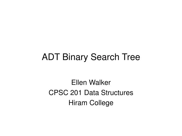 adt binary search tree