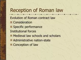 Reception of Roman law