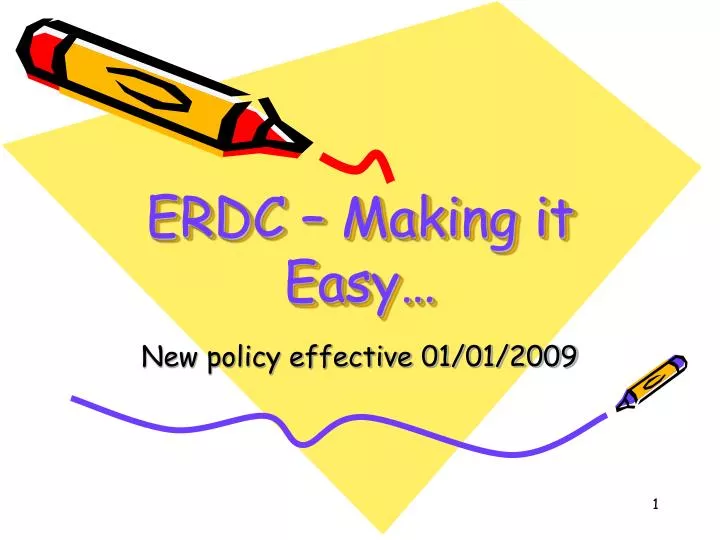 erdc making it easy
