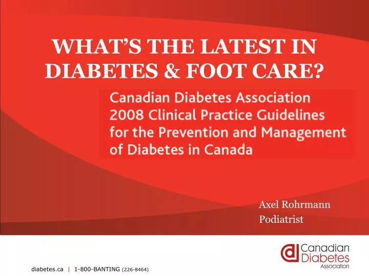 what s the latest in diabetes foot care