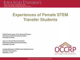 Experiences of Female STEM Transfer Students