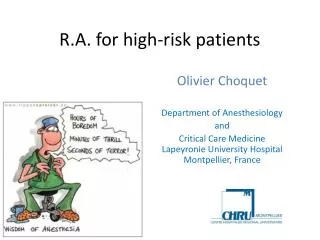 R.A. for high-risk patients