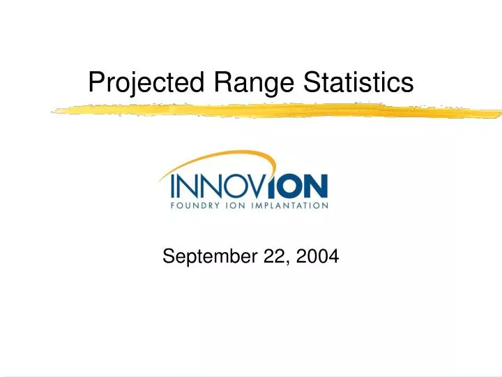 projected range statistics