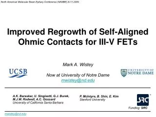 Improved Regrowth of Self-Aligned Ohmic Contacts for III-V FETs