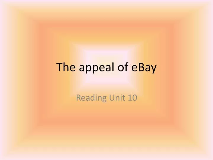 the appeal of ebay