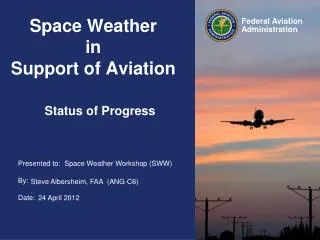 Space Weather in Support of Aviation