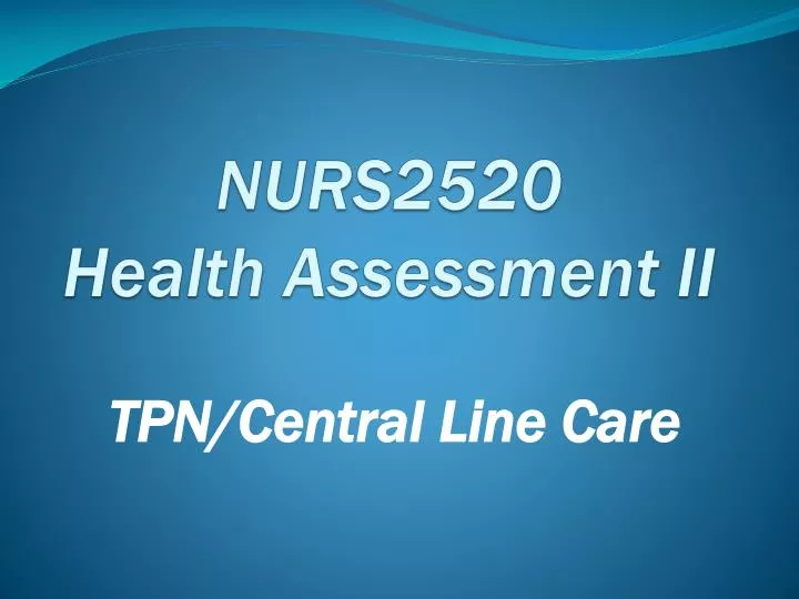 nurs2520 health assessment ii