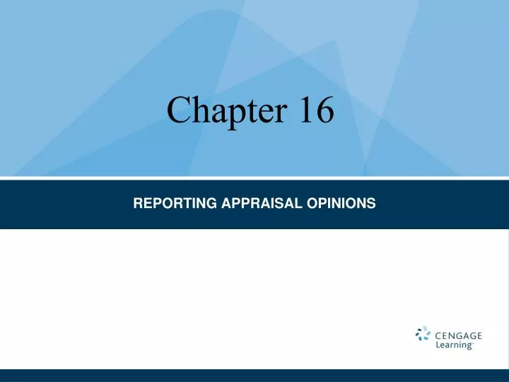 reporting appraisal opinions