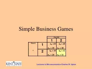 Simple Business Games