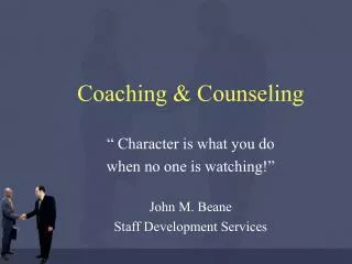 Coaching &amp; Counseling
