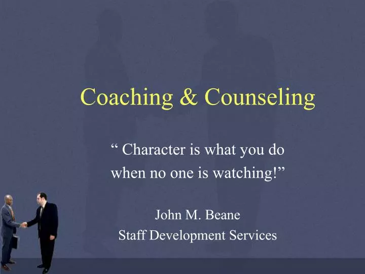 coaching counseling