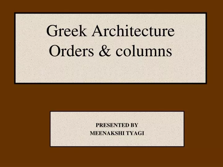 greek architecture orders columns