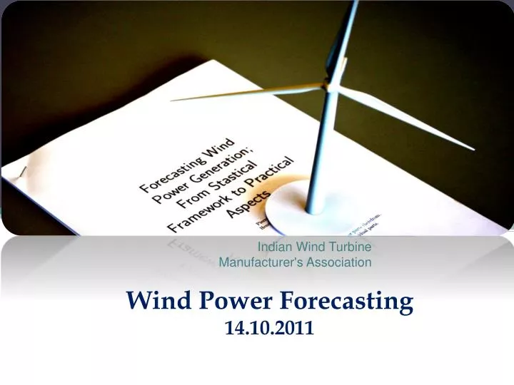 wind power forecasting 14 10 2011