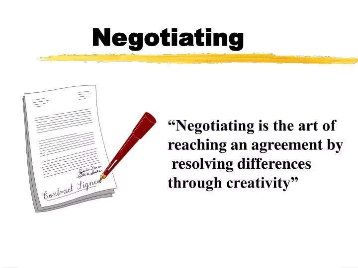 negotiating