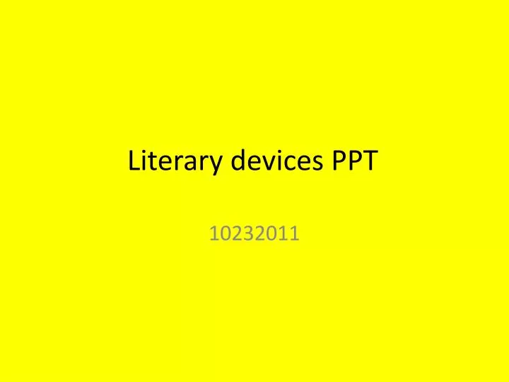 literary devices ppt