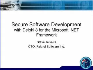 Secure Software Development with Delphi 8 for the Microsoft .NET Framework