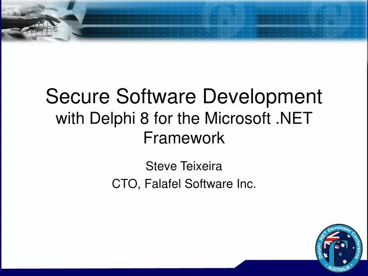 secure software development with delphi 8 for the microsoft net framework