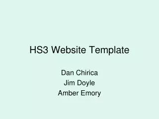 HS3 Website Template