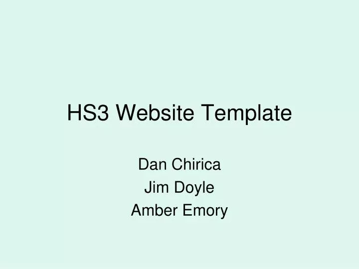 hs3 website template