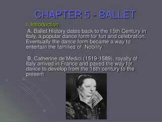 CHAPTER 5 - BALLET