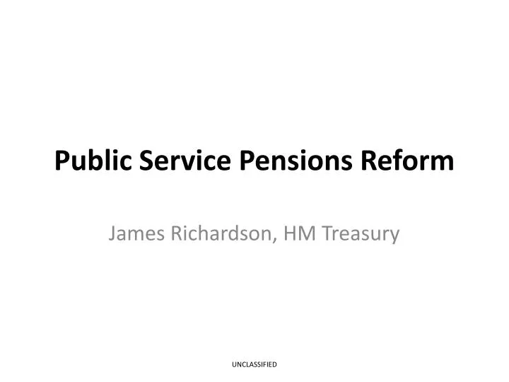 public service pensions reform