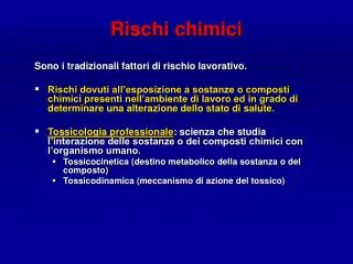 rischi chimici