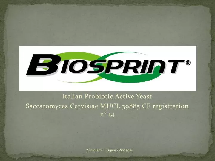 italian probiotic active yeast saccaromyces cervisiae mucl 39885 ce registration n 14