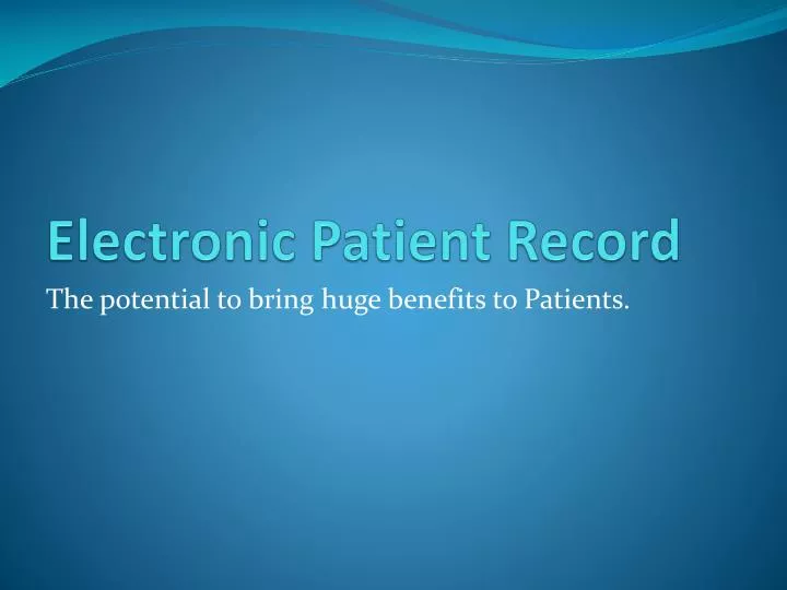 electronic patient record