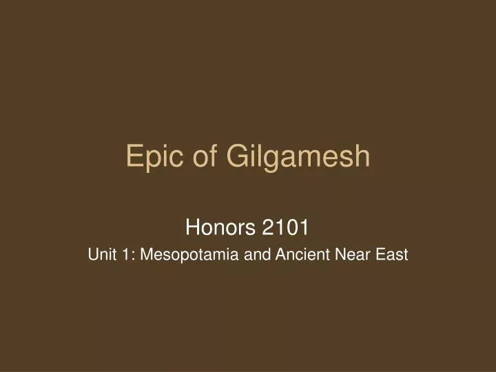 epic of gilgamesh